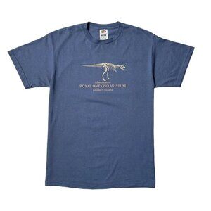 Y2K Vintage Dinosaur Museum T-shirt The ROM Royal Ontario Museum Albertosaurus.